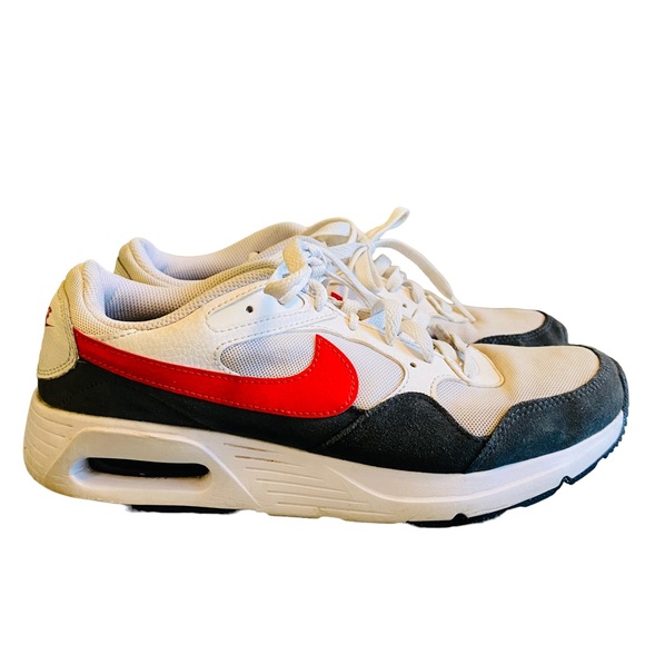 Nike Mens Air Max SC White Red Black Low Top Casual Sneakers CW4555-103 size 9 - Picture 2 of 9